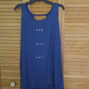 Xersion Graphic Tshirt Run Rest Rose Tank Top